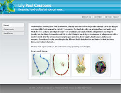 Lily Paul Creations website snapshot